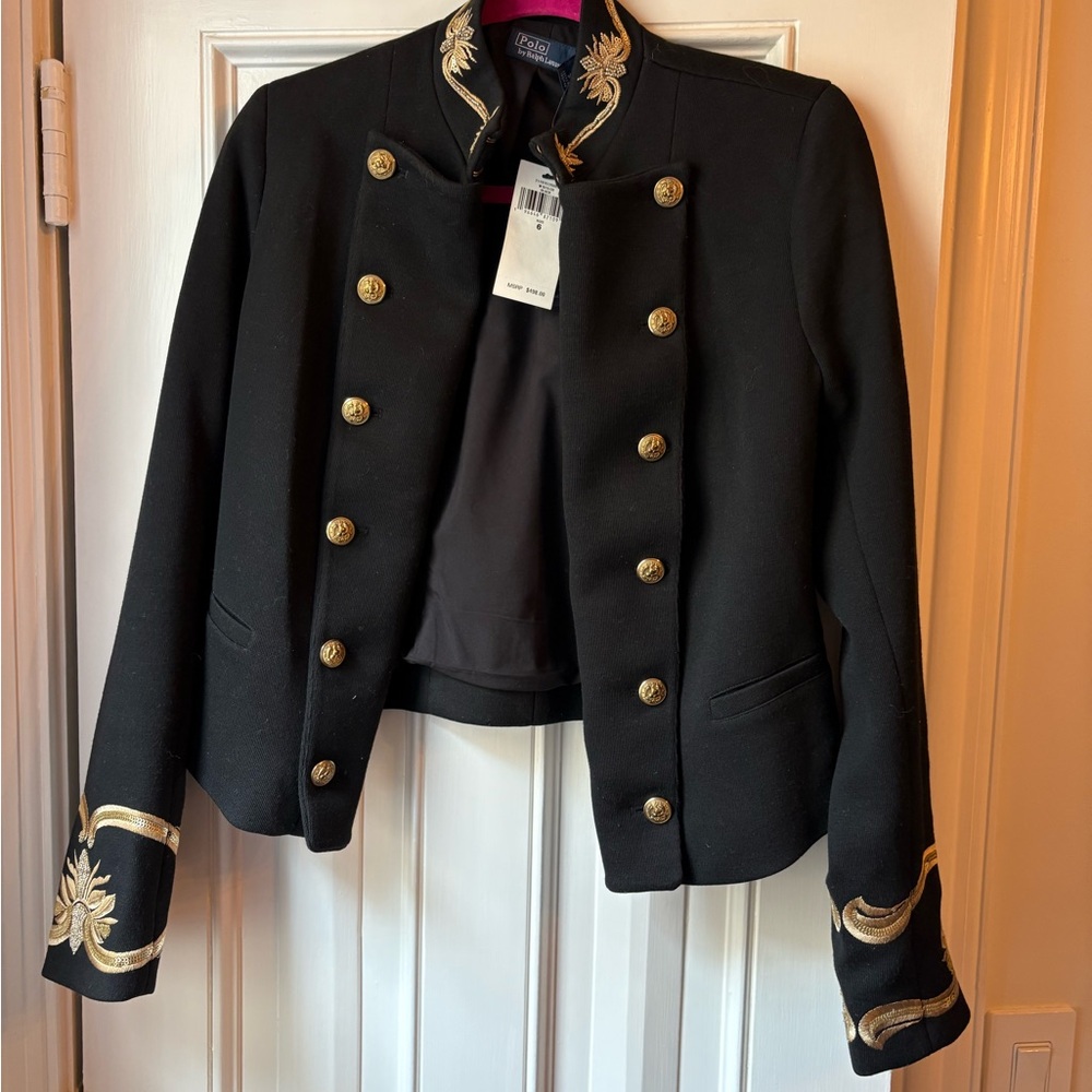 Black & Gold Embroidered Women's Jacket